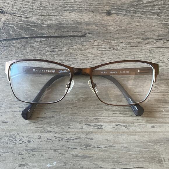 Lucky Brand Tides Eyeglass Frames Brown 54-17-135 Women's Lucky You - Picture 1 of 8